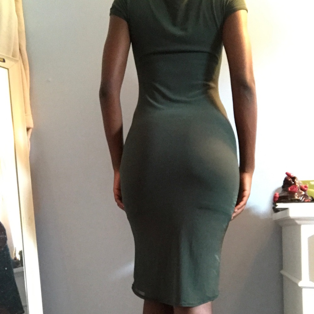 FORREST GREEN MESH DRESS - Picture 2 of 3